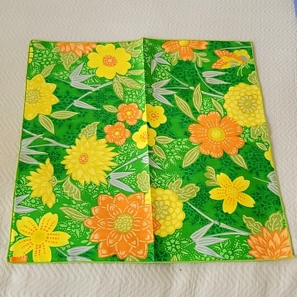 Six Floral Napkins - 17" Square - Picture 2 of 3